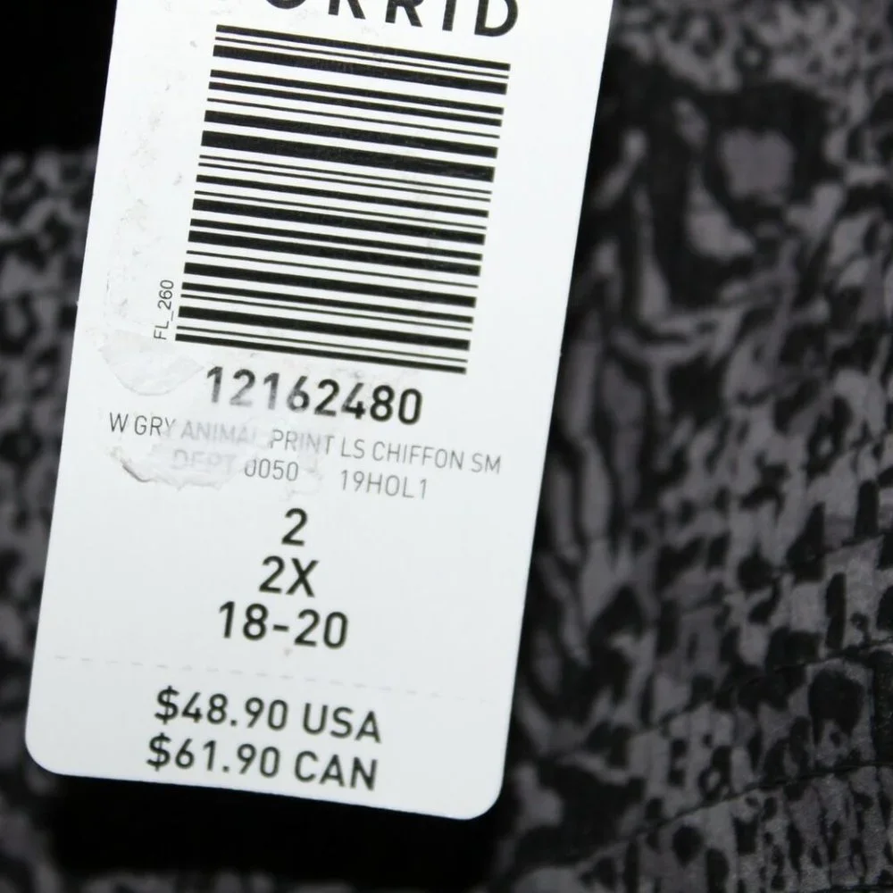 NWT Torrid Animal Print Off Shoulder Babydoll Tunic Top Plus Size 2X HW9871 - Picture 4 of 12
